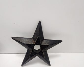 Estrellas decorativas vintage de hierro fundido y madera
