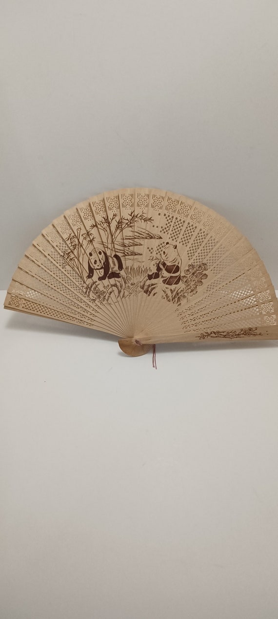 Chinese Folding Bamboo Fan Hand Paper Fans - Chine