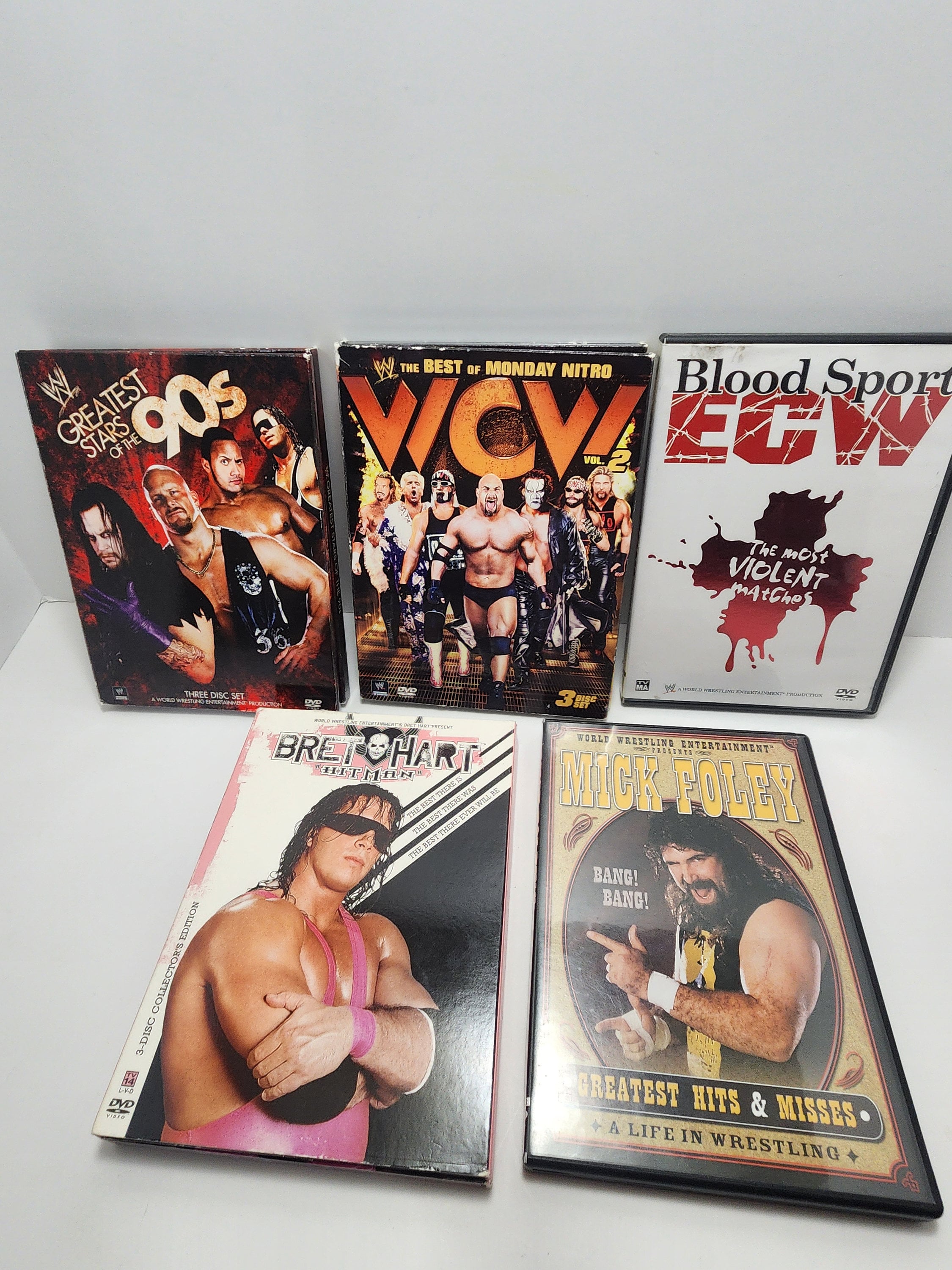 Wrestling Dvd - Wwf - WWE- Ecw - Wcw - Dvds - Wrestling - Vintage