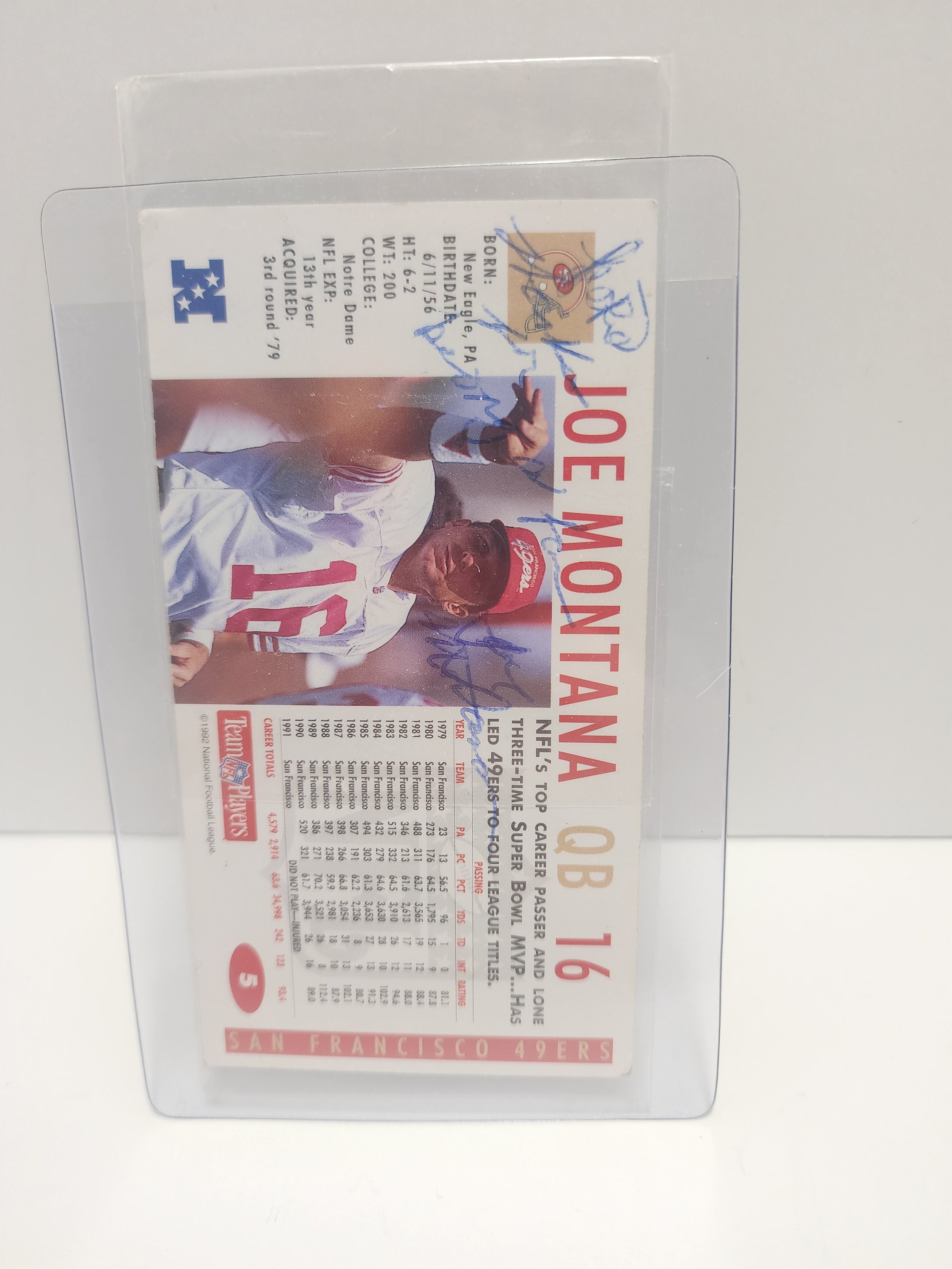 Joe Montana Football Cards (5) Assorted Bundle - San Francisco 49ers