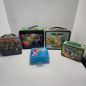 Lunchboxes - Vintage Lunchbox - Tin Lunchbox - Robin Hood - The Little Mermaid - Earthworm Jim