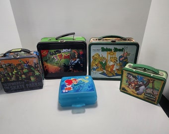 Lunchboxes - Vintage Lunchbox - Tin Lunchbox - Robin Hood - The Little Mermaid - Earthworm Jim