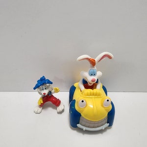 Figura de carro de brinquedo vintage Disney 1988 Roger Rabbit - Brinquedos vintage - Carros de brinquedo - Roger Rabbit - Quem incriminou Roger Rabbit - Coelho - Roger Rabbit
