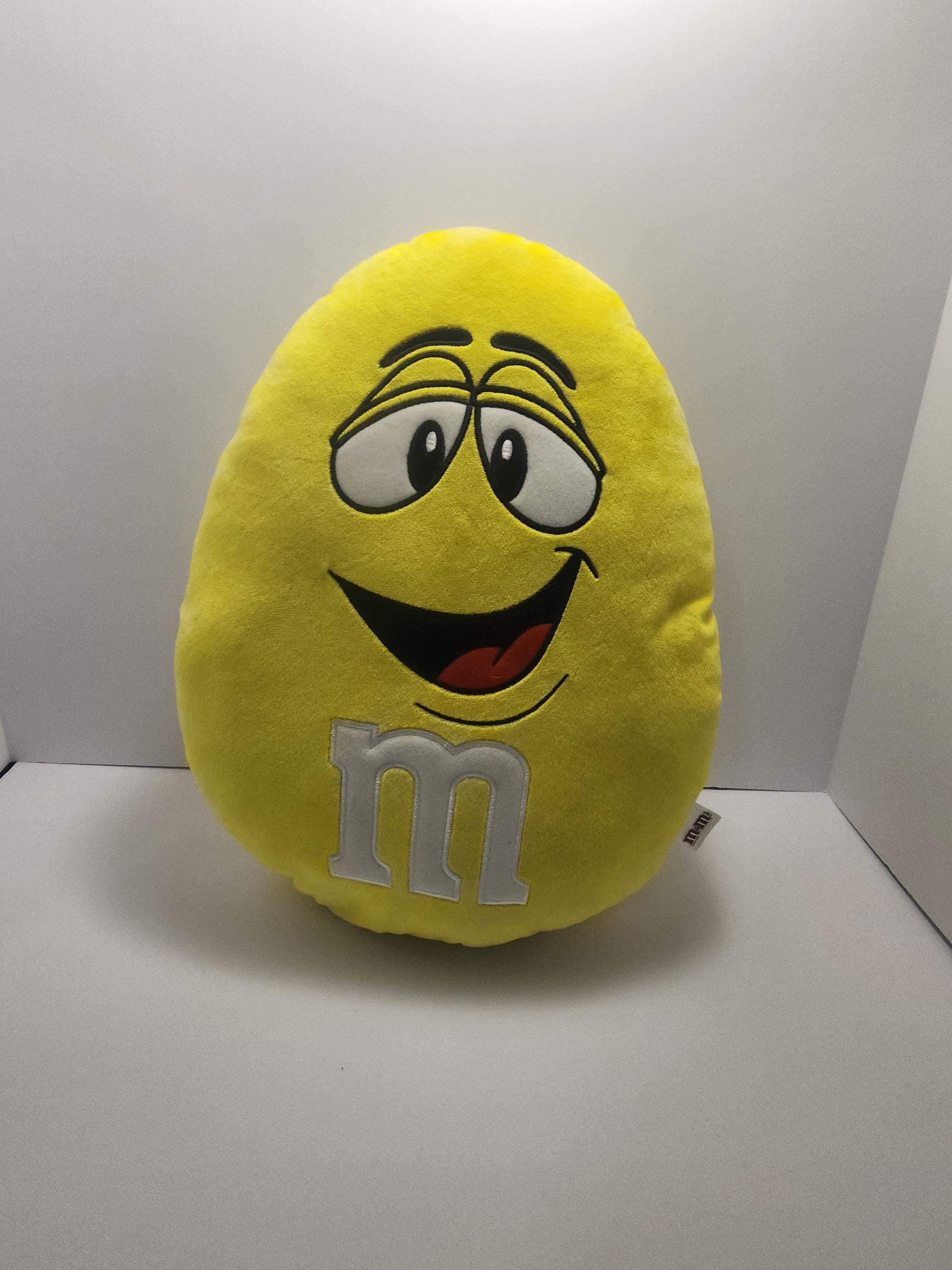 Yellow M M Stuffed Animals Pillow Plushie - Mnms - M&ms - Candy
