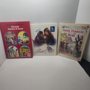 Religious Children&#39;s Vintage Books Lot of 3 - Religioin - Religious Books - Books - Children&#39;s Books - Saint Francis