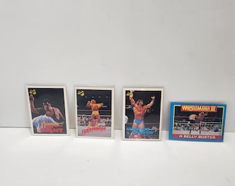 1990 Titan Sports Vintage WWF Wrestlemania Trading Cards - Ultimate Warrior - Hulk Hogan - Andre The Giant - Wwf - Wrestling - Tcg - Cards