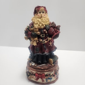 Vintage Santa Musical Statue - Santa - Santa Figure - Santa Statue - Musical Box - Christmas Decor - Christmas Music - Music Box