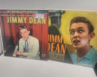 1970's Vintage Jimmy Dean Vinyl LP Records LOT Of 2 - Jimmy Dean - Jimmy Dean Records - Vintage Records - Vinyl LP Records - Records