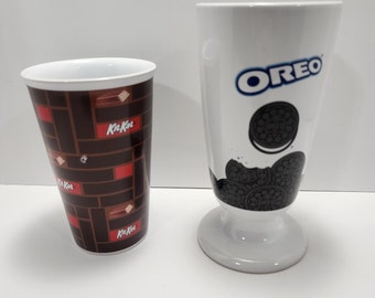 アメリカUSA限定ナビスコオレオクッキーミルクシェークグラスカップビンテージ雑貨 ヴィンテージ オレオ クッキー ブランド ガラス ミルクシェイク/アイス