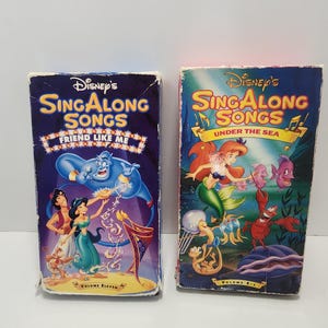 Disney Vintage VHS Sing A Long Tapes - Disney - Disney Movies - Vhs - Disney Vhs - Sing A Long - The Little Mermaid - Aladdin