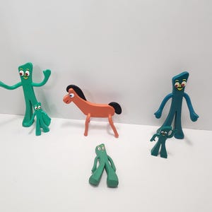 Gumby and Pokey Vintage 1980 1990 Action Figures - Gumby- Pokey - Vintage Toys - 1980s - 1990s