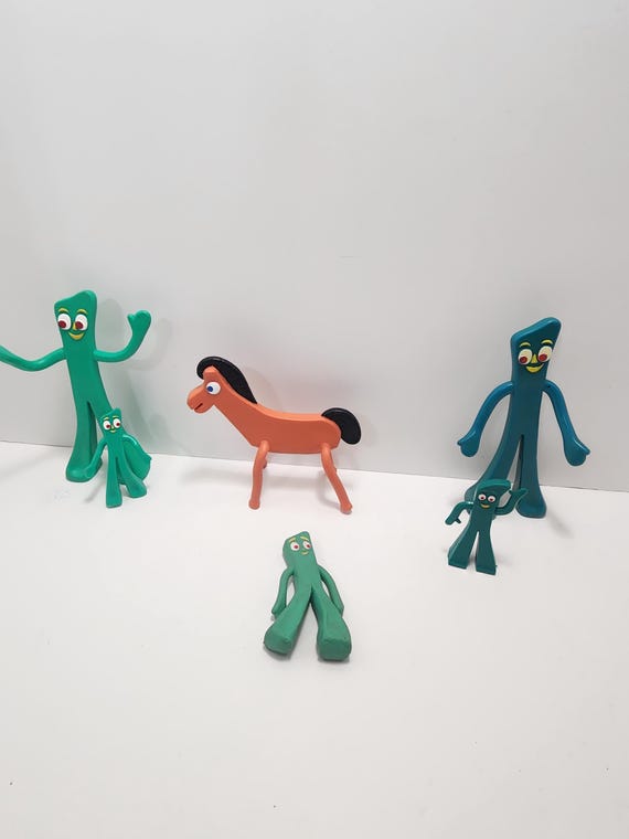 Gumby and Pokey Vintage 1980 1990 Action Figures - Gumby