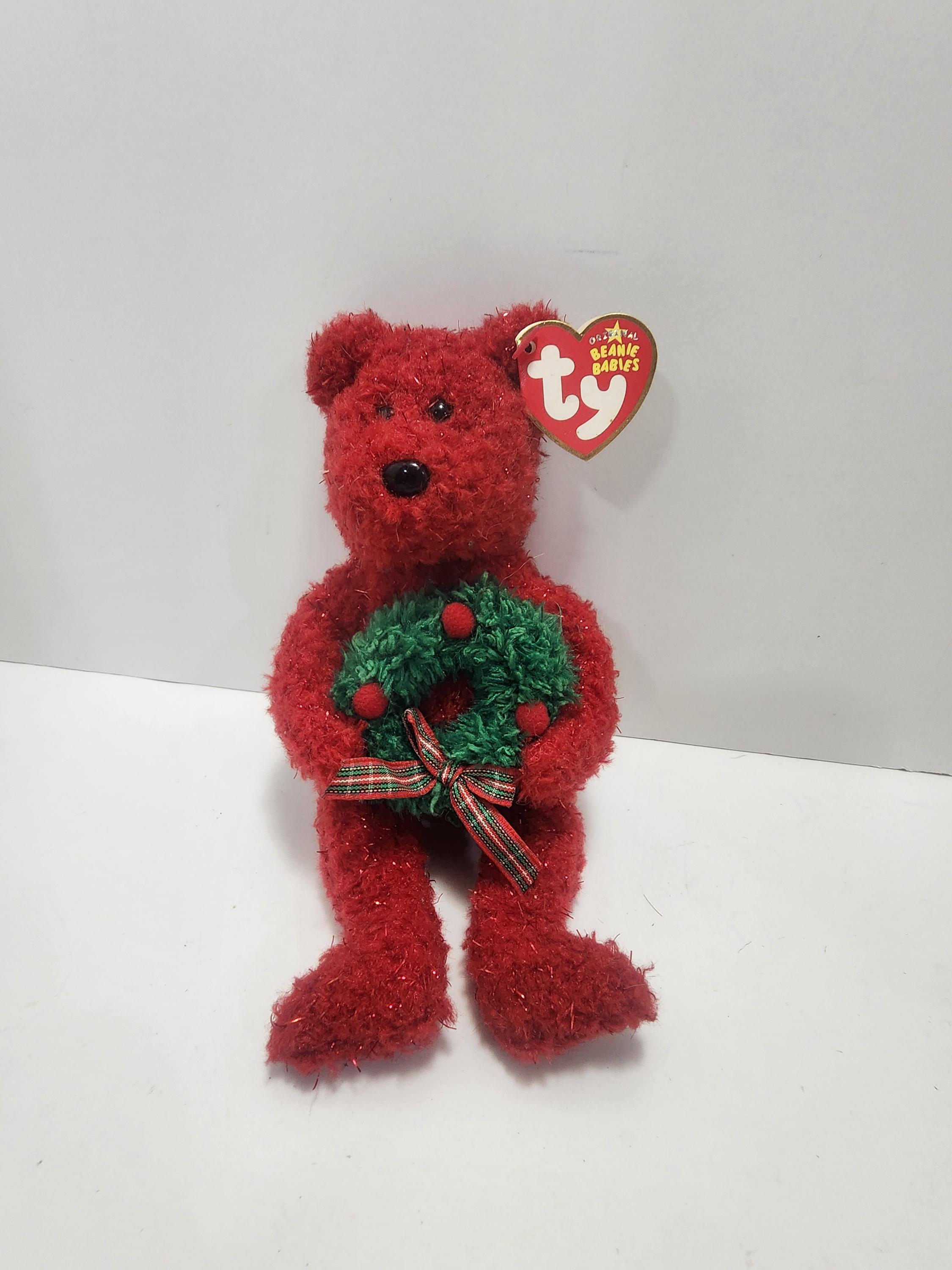TY Orginal Beanie Babies 2006 Red Holiday Teddy - Christmas