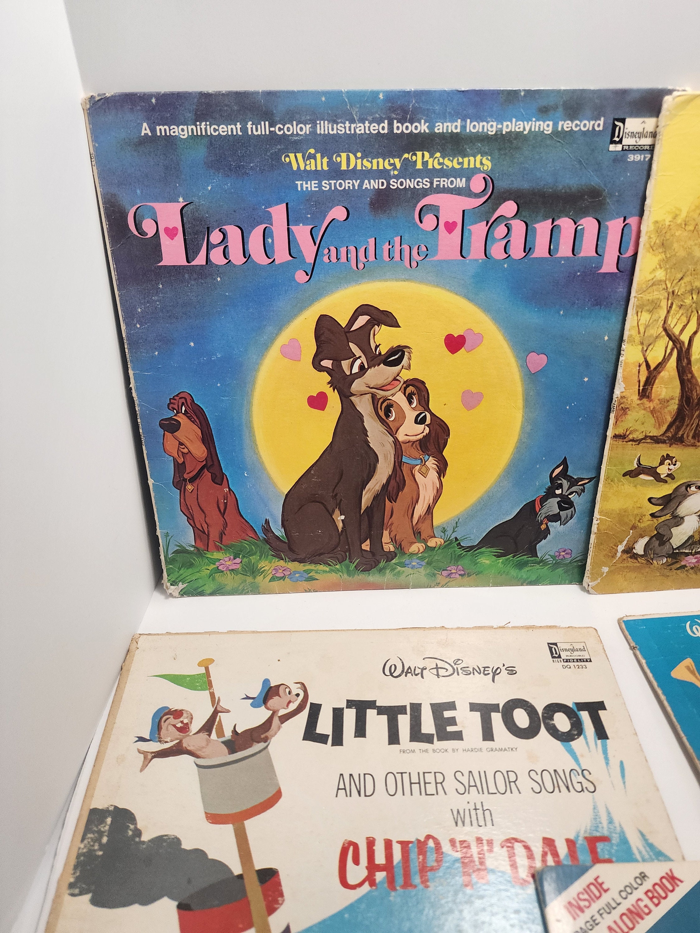 Walt Disney 1969 Vinyl Record Storybooks - Bambi - Lady and the