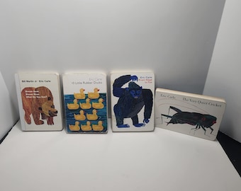 Eric Carle Books Lot of 4 - Eric Carle - Children's Books - Vintage Books - Eric Carle Books - Brown Bear - Very Quiet Cricket