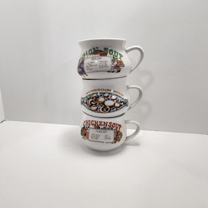 Vintage Ceramic Soup Bowls - Campbell&#39;s Soup - Soup Bowls - Soup Recipes - Recipes - Onion Soup - Chicken Soup - Ceramic Bowls - Retro Bowl