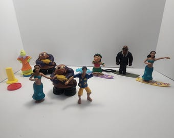 Lote de juguetes Disney de Lilo y Stitch - Lilo y Stitch - Lilo - Stitch - Juguetes Disney - Disney - Bailarinas de hula - Chicas de hula - Coche hula