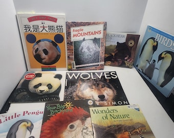 Childrens Animal Books LOT - Zoo - Animals - Animal Books - Kids Books - Children's Books - Penguins - Panda Bears - World Of Animals