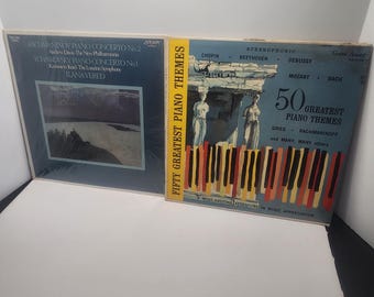 Vinyl Records Vintage LOT Of 2 Piano Themes and Music - 1970's - Piano - Piano Music - Piano Records - Vinyl Records - Vinyl LP Records