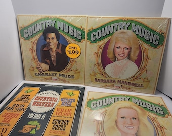 Vinyl LP Records Vintage 1980's Country Music Hits LOT Of 4 - Music - Vinyl - Country Music - Vinyl Records - 1980's - Music Hits