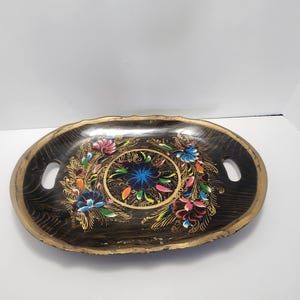 Handpainted Mexican Wooden Serving Tray - Handpainted - Trays - Serving Tray - Mexican - Mexico - Crafts - Decor