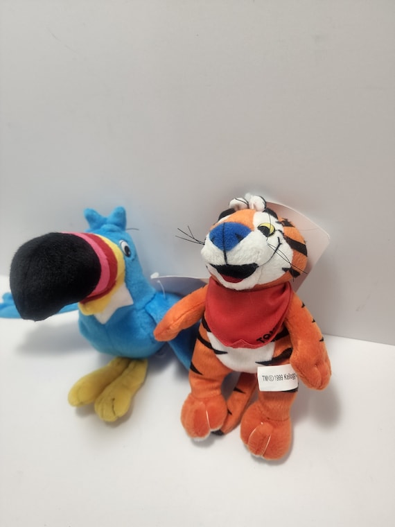 Vintage 1998 Kelloggs Cereal Plush - Tony the Tiger - Toucan Vintage 1998 Kelloggs Cereal Plush - Tony the Tiger - Toucan