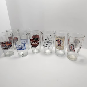 Drinking Glasses - Captain Morgan - The Office - Rhode Island - Reds - Drinking Glasses - Vintage Glasses - Barware - Bar Glasses
