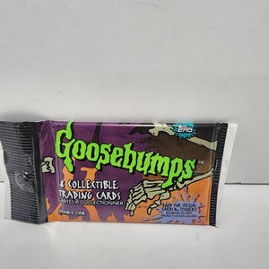 Paquete de cartas coleccionables selladas Goosebumps vintage de los años 90 - Pegatinas - Tarjetas coleccionables - Goosebumps - Tarjetas Goosebumps - Regalo Goosebumps