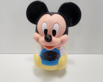 Walt Disney 1984 Made In Thailand Roly Poly Micky Maus Spielzeug - Baby Spielzeug - Baby Spielzeug - Micky Maus - Walt Disney - Vintage Spielzeug