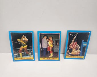 1987 Hulk Hogan Wwf Trading Cards LOT of 3 - Hulk Hogan - Hulk Hogan Trading Cards - Wrestlemania - Wwf - Wwe - Tcg - Trading Cards