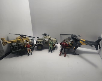 Armee und Actionfiguren mit Jeep und Hubschraubern Spielset - Spielset - Actionfiguren - Hubschrauber - Spielzeugautos - Actionfigur Spielset