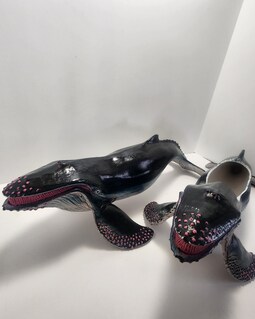 Humpback Whales 1980s Vintage PVC Figures - Whales - Humpback
