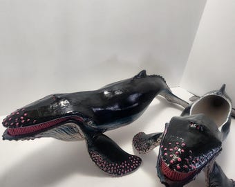 [未使用品 レコード再販黒盤]　comings　WHALE LIVING Humpback Whales 1980s Vintage PVC Figures - Whales - Humpback
