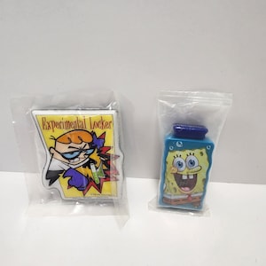 2000s Cartoon Network Dexter's Labratory Magnet - General Mills Toys - Nickelodeon - Spongebob SquarePants - Bath Toys - Cartoon Network