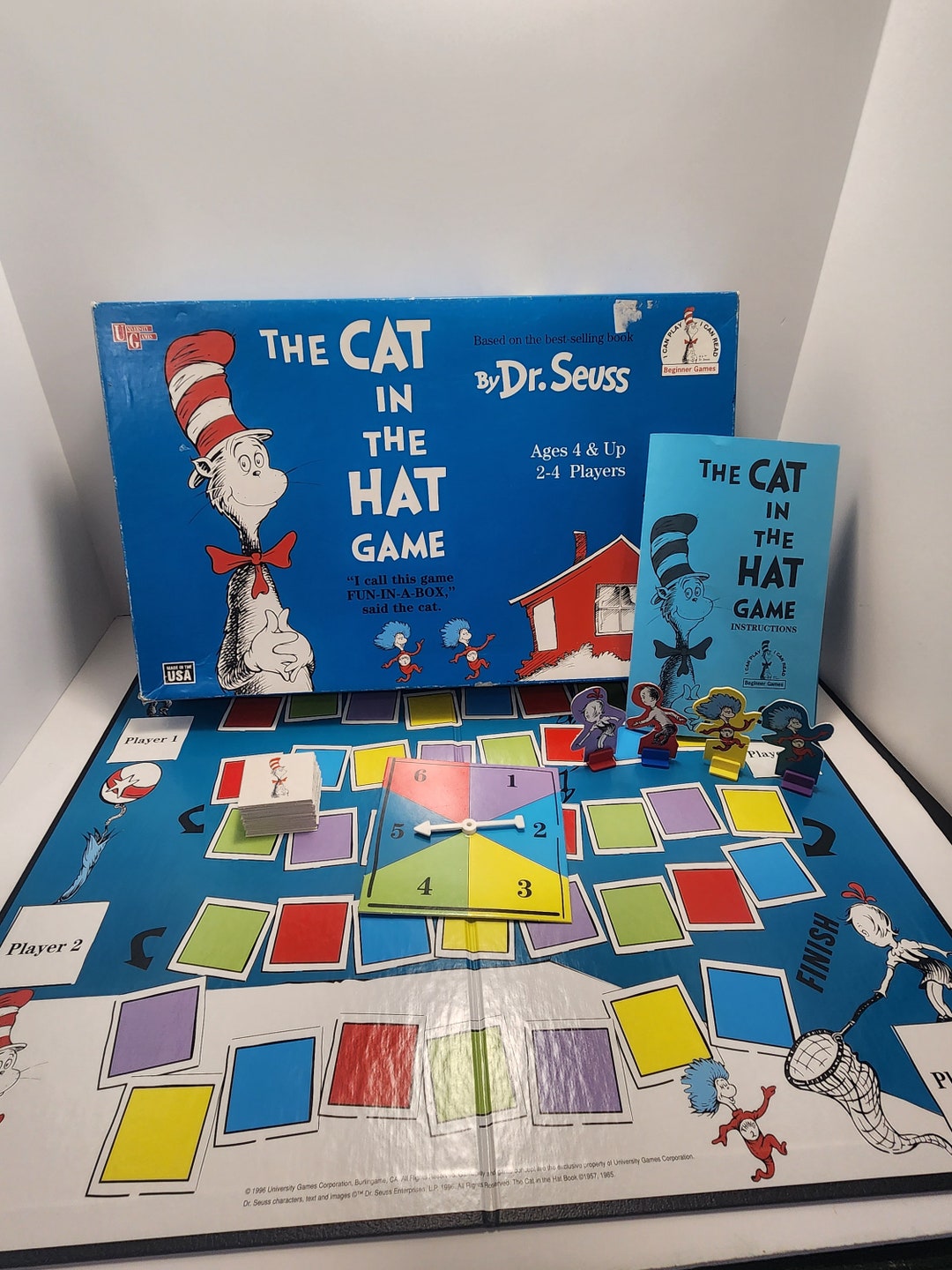 Dr suess the cat in the hat board game 1996 vintage games board