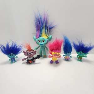 Trolls Disney Action Figure Dolls Lot of 6 - Trolls - Trollz - Disney - Dolls - Action Figures - Disney Trolls - Trolls Toys - Toy Lot