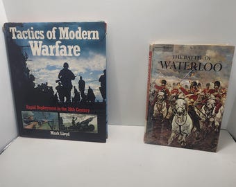 War Battles Vintage Books LOT Of 2 - The Battle Of Waterloo - Modern Warfare - Tactics Of Modern Warfare - War - Army - War Books - History