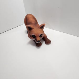 Baby Fox Hard Figurine - Figurines - Animals - Fox - Fox Statues - Baby Animals - Baby Fox - Ceramic Animals - Garden Statues - Outdoor