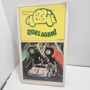 Herbie Rides Again 1974 Walt Disney Productions Vintage Book - Rare Books - Herbie - Walr Disney - Herbie Book - Herbie Rides Again