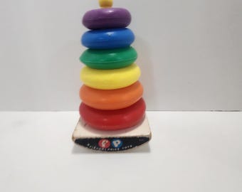 Fisher Price 1960s Stack and Play Rings - Stackable Toys - Fisher Price - Baby Toys - Vintage Toys - Stackable Rings - Toddler Toys