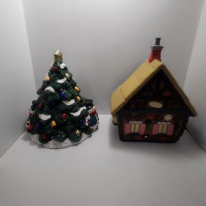 Ceramic Vintage 1980s Christmas Cookie Jars - Christmas - Vintage Christmas - Cookie Jars - Kitchen - Cookies - Gingerbread House - Christma