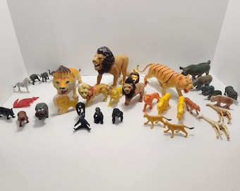 Safari Animals Pretend Play Lot - Lions - Monkeys - Animals - Safari - Animal Toys