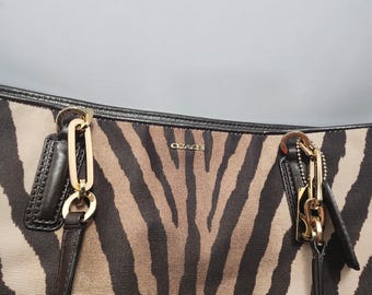 Coach Zebra Print Hobo Bag - Madison East - Madison West - Coach