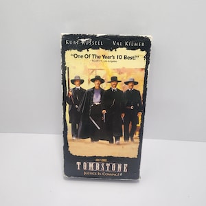 Tombstone Vhs - Tombstone - Val Kilmer - Doc Holiday - Kurt Russell - Wyatt Earp - Westerns - Vintage Movies - Vhs