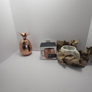 Moscow Mule Mug and Pinnapple Cups - Moscow Mule - Copper - Copper Mug - Moscow Mule Gifts - Barware - Drinkware - Mugs