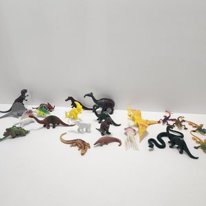 Animals Vintage Prehistoric Toy Figures Lot - Animals - Toys - Toy Lot - Animal Toys - Dinosaurs - Prehistoric -Squid - Animal Lot - Toy Lot