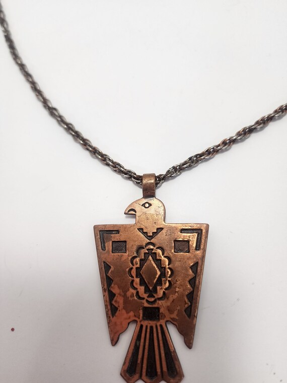 Copper Bell Trading Post Thunderbird Pendant Neckl