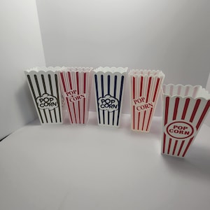 Popcorn -Popcorn Bowl LOT Of 5 - Popcorn Bowl - Popcorn Holders  Movies - Family Movie Night - Bowls - Movie Theater