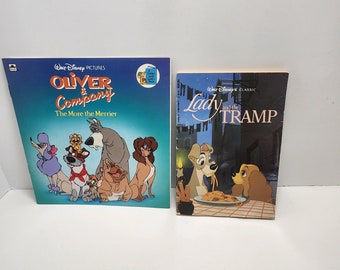 Disney Kinderbücher - Bücher - Vintage Bücher - Little Golden Books - Oliver and Company - Lady And The Tramp