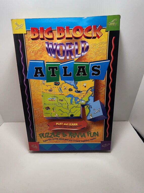 Big Block World Atlas Puzzle & Trivia - Trivia - Puzzles - Blocks